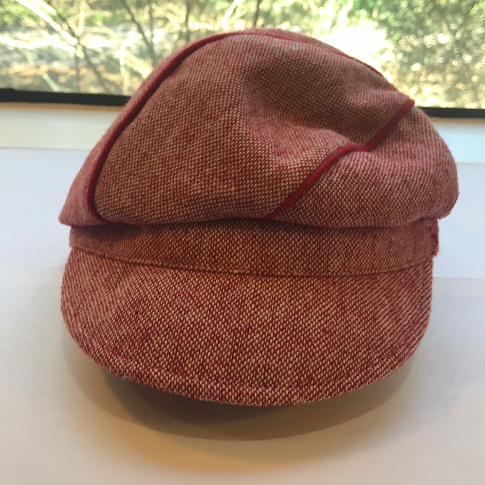 Red Newsboy Cabbie Hat